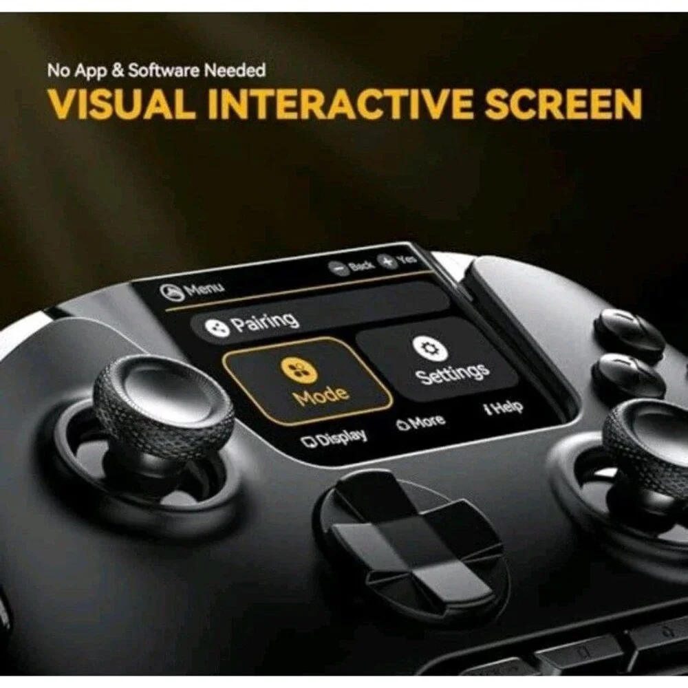 ManbaOne Interactive Screen Wireless Gaming Controller for PC/Switch/Etc (Black)